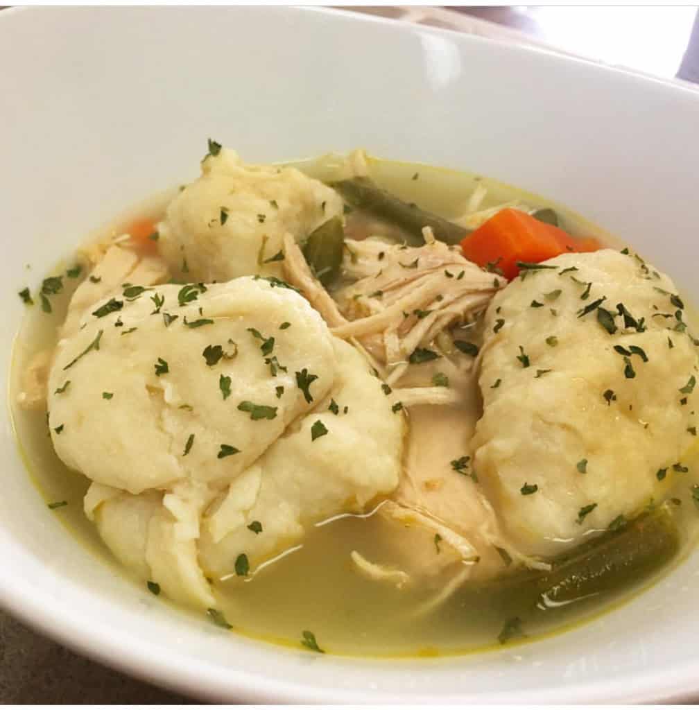 Easy Chicken Soup With Almond Flour Dumplings