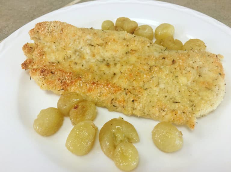 Grain-Free Parmesan Crusted Chicken and Roasted Grapes