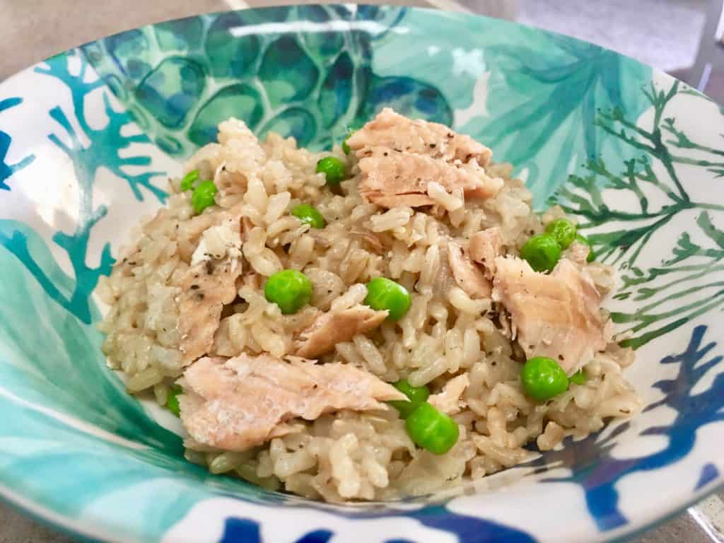 Instant Pot Salmon and Brown Rice