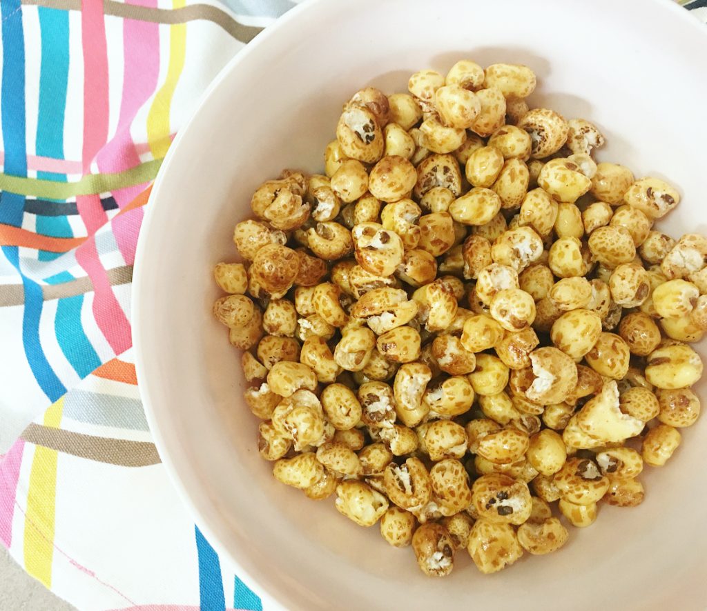 white bowl filled with baked kettle corn.