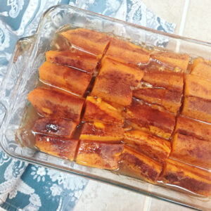 healthy candied sweet potatoes