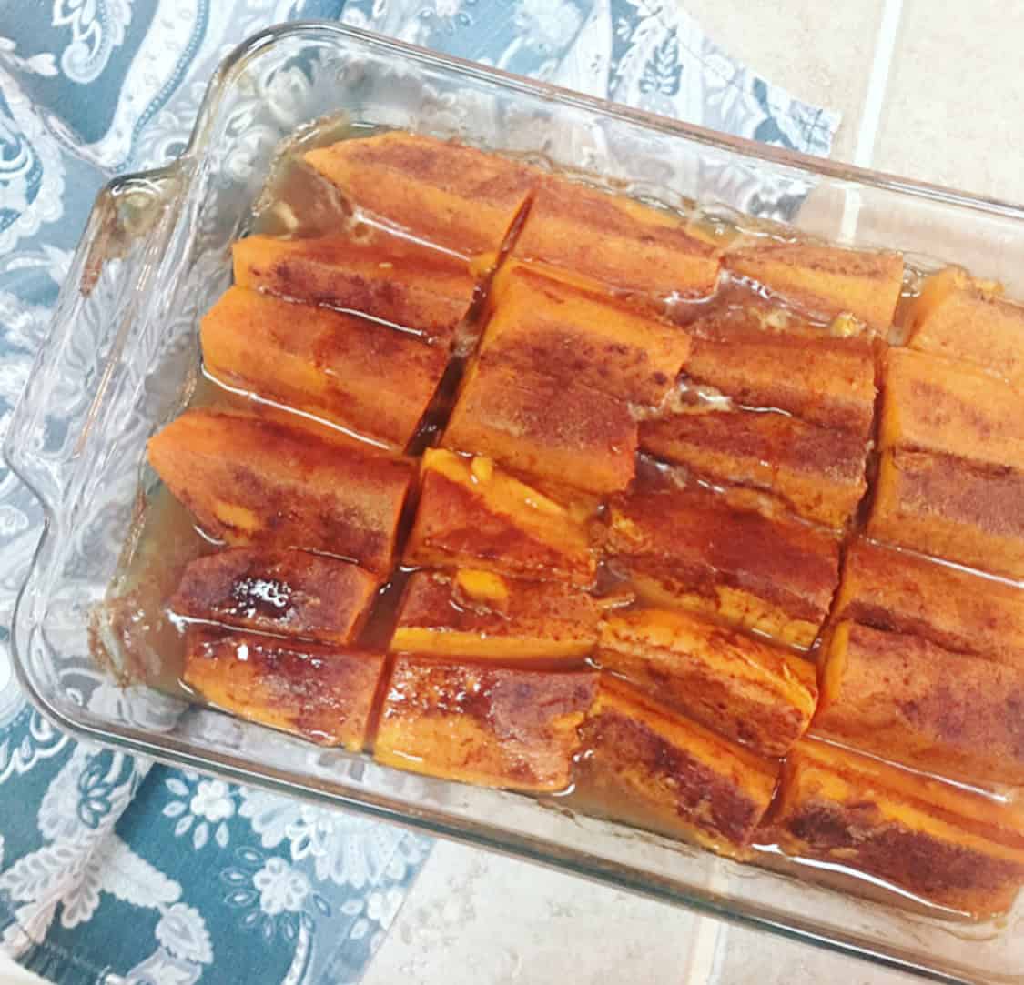 Healthy Candied Sweet Potatoes - Homemaker On A Budget