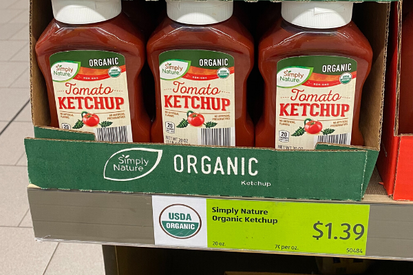 Aldi's organic ketchup