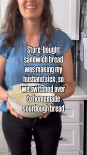 Store-bought sandwich bread was making my husband sick, so now we only make sourdough bread and it’s radically changed our lives!

I’ve now helped thousands of people make my easiest sourdough bread recipe using my sourdough cookbook e-book. It’s chopped full of 40 long, fermented sourdough recipe recipes that your family will love!

Sourdough recipes on the Internet are not long fermented, so you’re adding sourdough starter and not getting the benefits from actually using the starter. Don’t be fooled, long fermentation is the only way to go!

Comment BREAD for all the details and start your sourdough journey today!