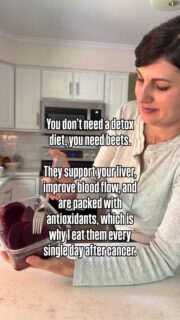 You don’t need a detox diet. Your body already has one built in.

Your liver is doing that work every single day, and foods like beets simply help support it. They’re rich in antioxidants and naturally support blood flow, which means your body can function the way it was designed to.

After walking through cancer, I stopped chasing extremes and started focusing on simple, real foods I could eat every day. This is one of them.

Comment BEETS and I’ll send you one of my favorite ways to eat them + how to cook them 🤍

* FOR INFORMATIONAL PURPOSES ONLY, NOT MEDICAL ADVICE.