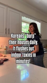 Are you “burping” your home daily?

Just 5–10 minutes of opening your windows can significantly reduce indoor air pollutants and quickly refresh oxygen levels inside your home. In tightly sealed houses, things like cooking fumes, cleaning products, and even just breathing can build up. Fresh air helps clear it out fast.

It’s one of the simplest, most overlooked ways to create a cleaner, healthier home.

Comment SWAPS and I’ll send you my free non-toxic home guide 🤍