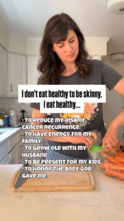 For years, I thought eating healthy was mostly about the number on the scale.

Then cancer changed everything.
Now, every meal has a different purpose.

I eat to nourish my cells. I eat to support my immune system. I eat to have energy for my husband and kids. I eat to lower my risk where I can. I eat to honor the body God gave me.

Will healthy food guarantee that I’ll never face cancer again? No.

But I want my daily choices to reflect the life I’m praying for.

Comment FOOD for a list of foods I eat daily to stay cancer free!

❤️ Follow along if you’re ready to build a healthier home, one simple habit at a time.

👇 What is YOUR biggest reason for eating healthy? I’d love to hear it in the comments.