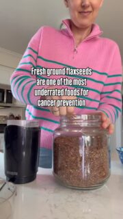 For years, I’ve heard people say to avoid flaxseeds because they contain phytoestrogens.
But here’s what I learned…
🩷 One of nature’s richest sources of lignans, plant compounds that have been extensively studied for their role in hormone health.
🌿 Rich in fiber to support healthy digestion and your body’s normal elimination processes.
🧠 Packed with plant-based omega-3s (ALA) to support heart and brain health.
💪 Contains plant-based protein to help keep you feeling satisfied and nourish your body.
✨ Loaded with antioxidants to help protect your cells from oxidative stress.
🦴 Provides important minerals like magnesium and manganese to support hundreds of processes throughout the body.
That’s why I choose to eat 1 tablespoon of freshly ground flaxseeds every day.
I buy whole flaxseeds, grind them fresh in a coffee grinder, and add them to yogurt, oatmeal, and my favorite is my blueberry flax jam.
Sometimes the foods we’re taught to fear deserve a closer look. I believe it’s worth digging into the research instead of relying on headlines.
Comment BEST for my powerful yogurt breakfast bowl recipe! If you’re struggling to be healthier, this breakfast is a great place to start!
* FOR INFORMATIONAL PURPOSES ONLY, NOT MEDICAL ADVICE.