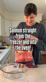 Comment SALMON for the recipe! 

Let’s get honest, I have thrown away too many thawed, nasty pieces of salmon because I left them in the refrigerator to thaw and forgot about it.

Frozen salmon straight from the freezer and into the oven has been one of the easiest habits and honestly much more affordable!

I love this technique because it is effortless with my busy schedule. There’s no excuse, we can all eat healthy.

Purchase wild, sockeye salmon always! Costco, Sam’s Club, and Walmart sell it year-round.

#salmonrecipe #healthyfood #homemakeronabudget