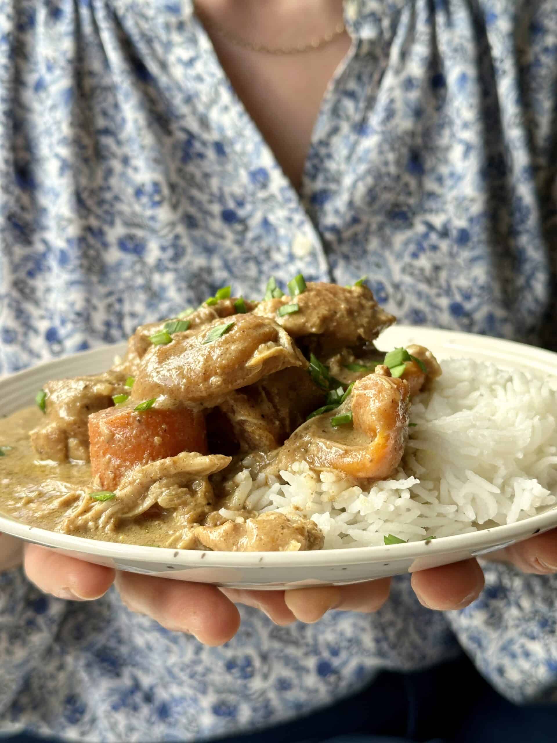 Apricot Chicken Thighs Over Rice