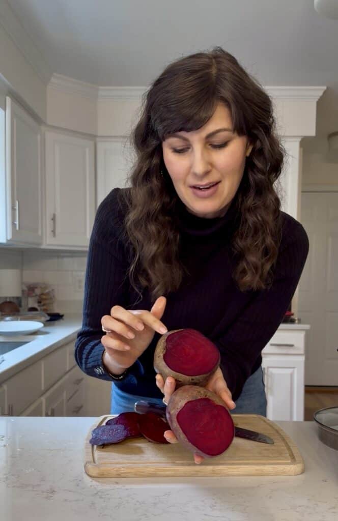 sliced raw beets from aimee guess