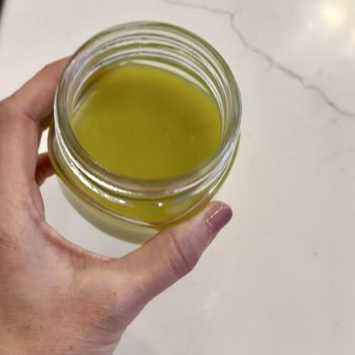 Aimee from Homemaker on a Budget shows us her finished homemade Vaseline.