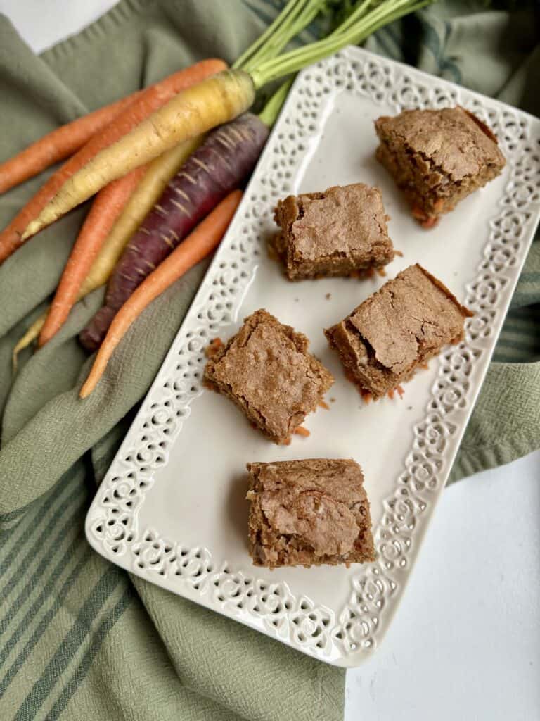 Aimee from Homemaker on a Budget shares her perfectly moist carrot cake snack bars recipe.