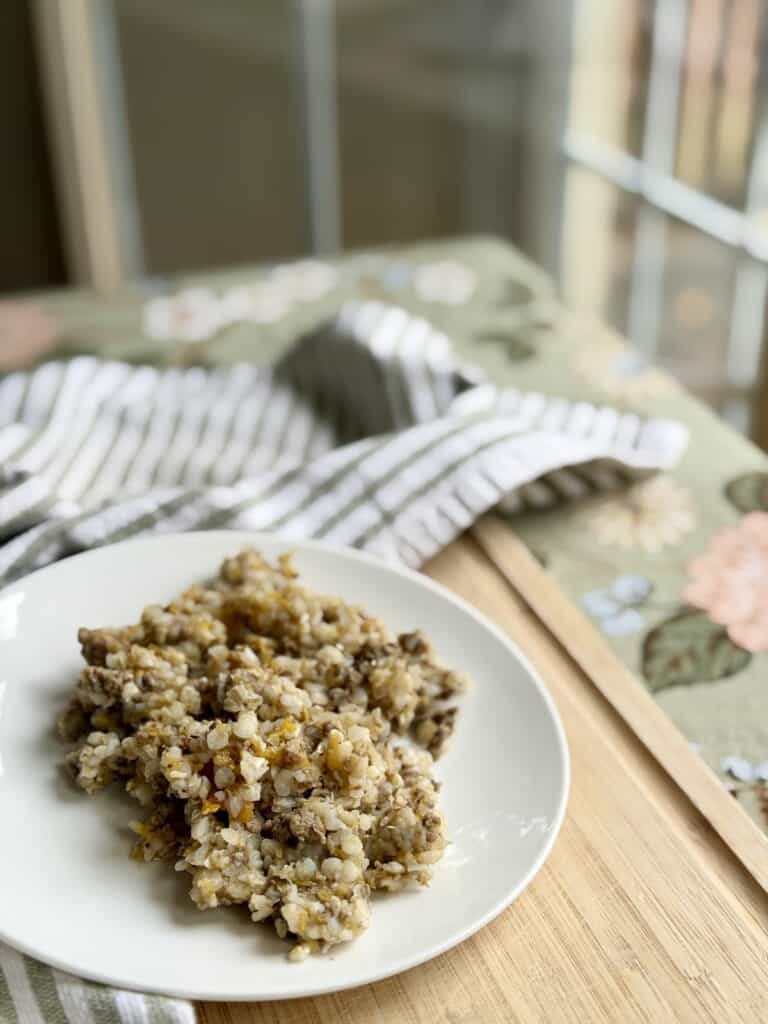 ground beef and buckwheat dinner dish 