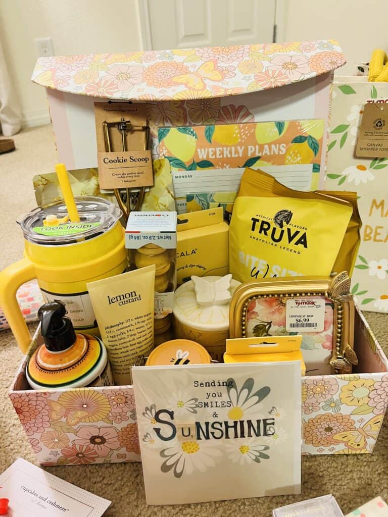 aimee guess cancer diagnosis gift ideas sunshine basket 
