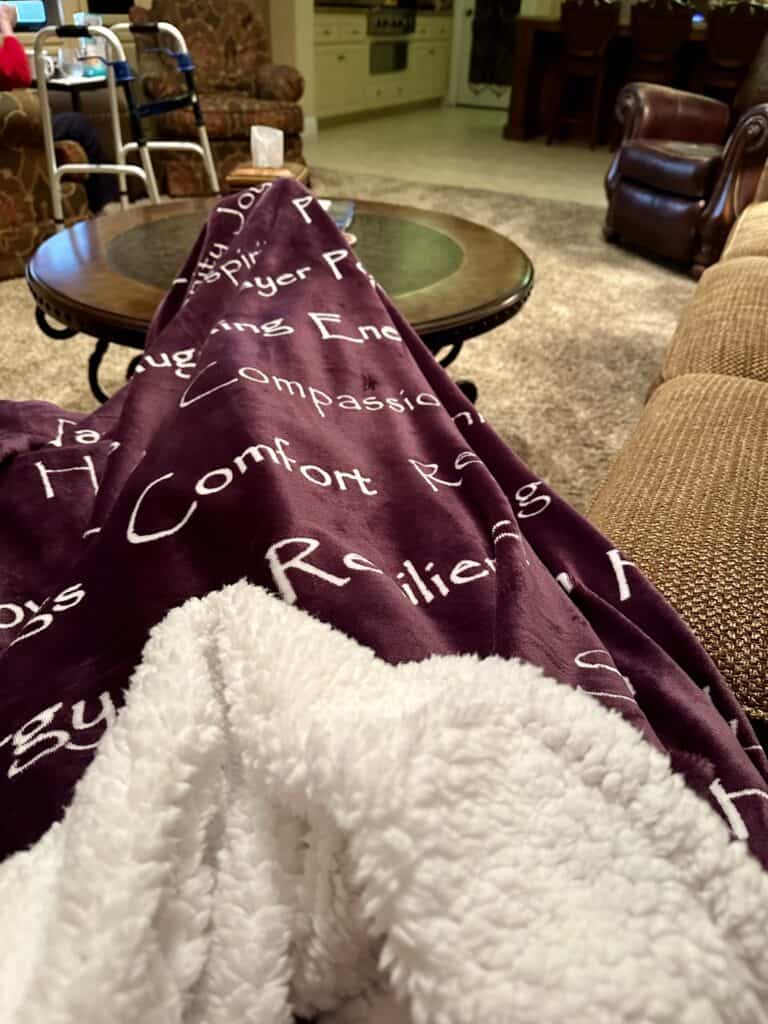 aimee guess cancer diagnosis gift ideas blanket given for cancer