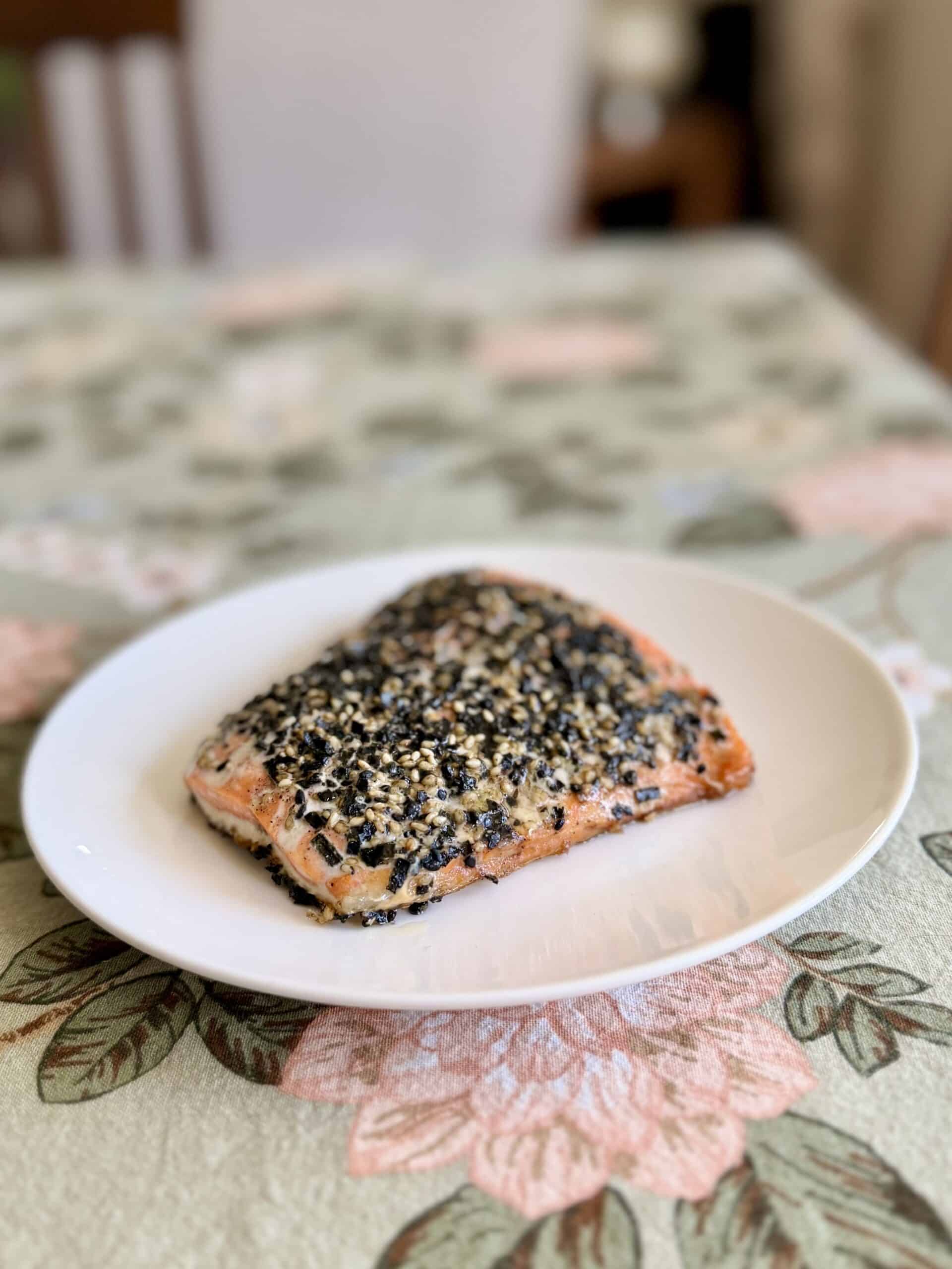 Aimee from Homemaker on a Budget makes a flavorful salmon fillet from frozen.