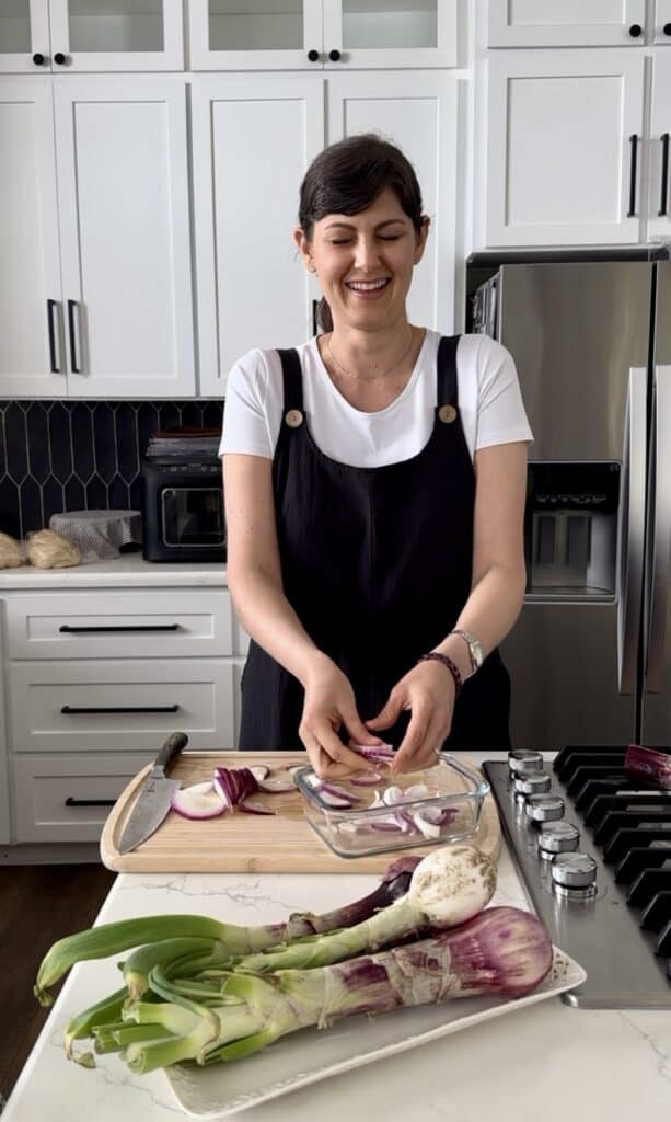 aimee guess making marinated red onion