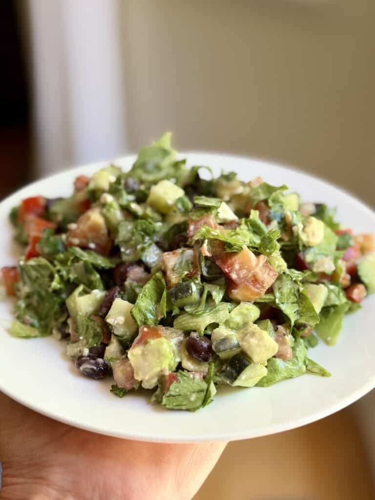 Aimee from Homemaker on a Budget presents a delicious and healthy Pico de Gallo Chopped Salad just in time for Cinco de Mayo!