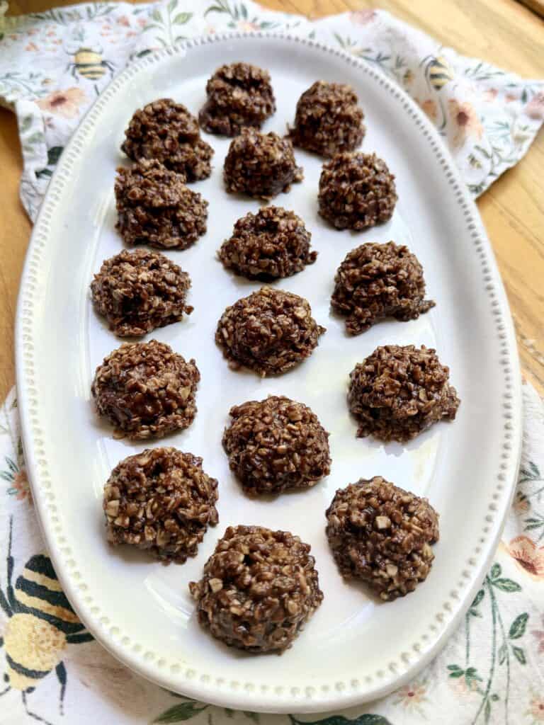 Aimee from Homemaker on a Budget shares her delicious take on healthy no bake cookies that are gluten-free.
