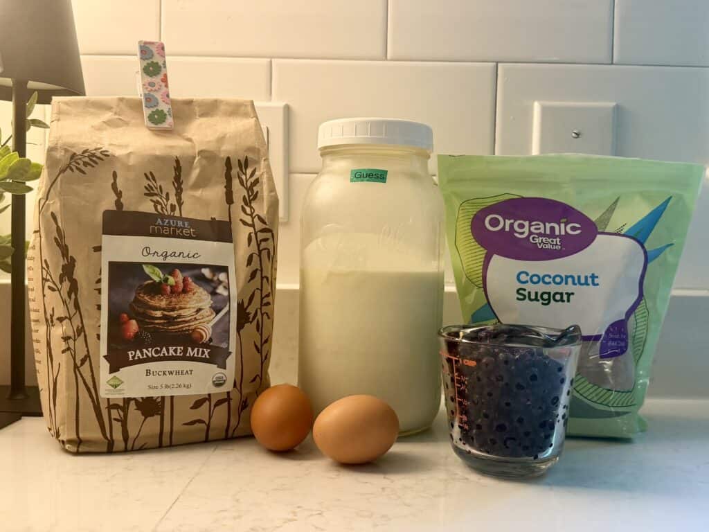 Aimee from Homemaker on a Budget shares her 4-ingredient recipe for blueberry pancake muffins. 