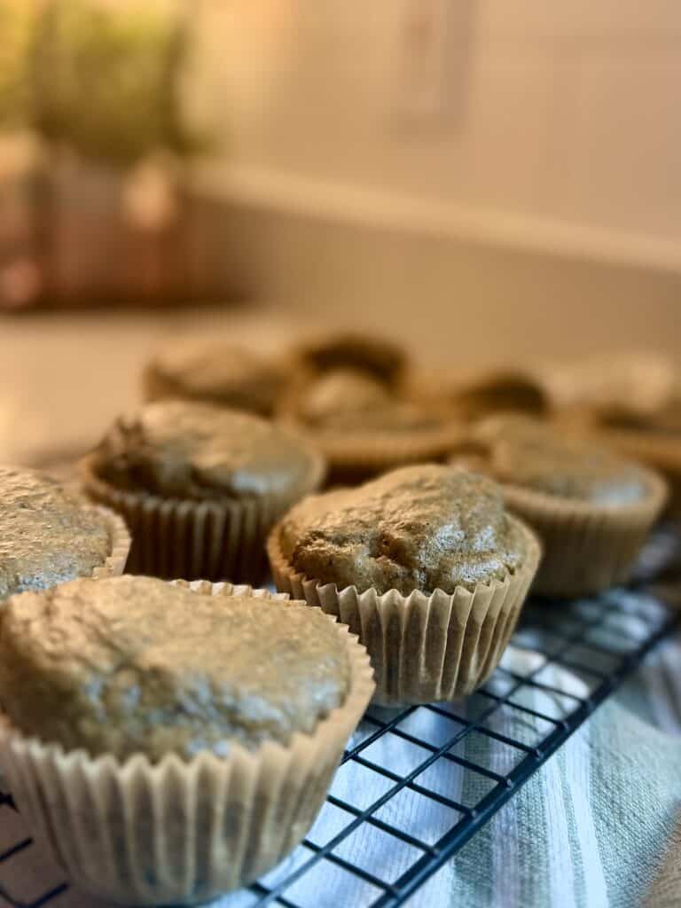 Aimee from Homemaker on a Budget delivers on a satisfying new blueberry muffin recipe made from pancake mix.