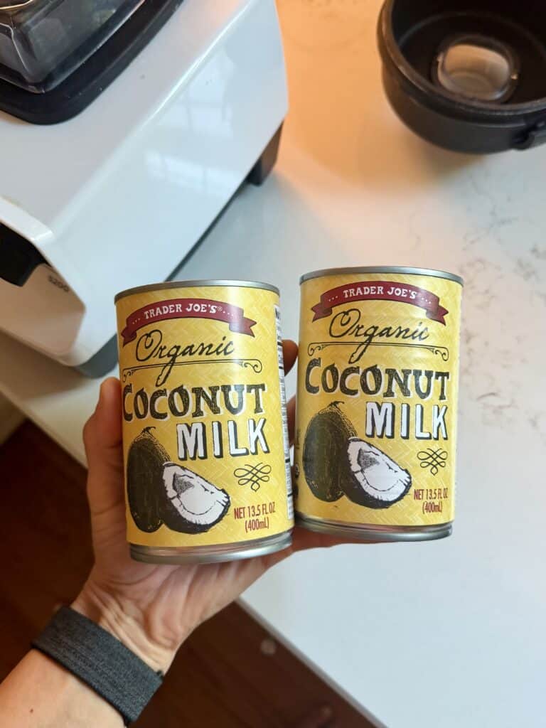 Aimee from Homemaker on a Budget uses full-fat coconut milk to achieve a creamy homemade ice cream.