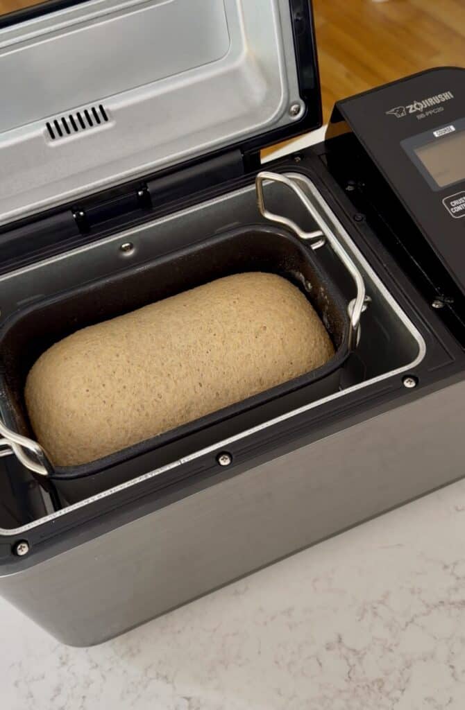 Aimee from Homemaker on a Budget shows us the process of bread rising in her Zojirushi bread machine. 
