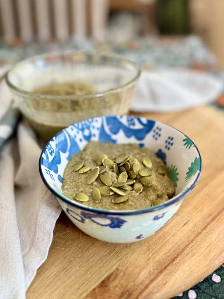 Aimee from Homemaker on a Budget goes all in for a healthy fall favorite: pumpkin chia seed pudding.